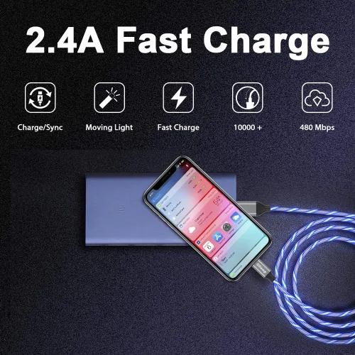 Miniatura 2 de Cable de carga para iPhone, cable Lightning de 3 pies con certificación MFi de Apple, cable de carga rápida USB de alta velocidad, cable