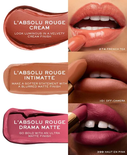 Miniatura 9 de Lancôme L'Absolu Rouge - Lápiz labial hidratante en crema, resistente a las manchas y acabado luminoso, comodidad de hasta 18 horas 337 Blush