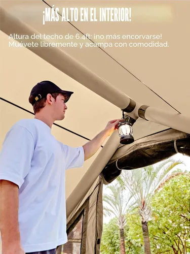 Miniatura 5 de Carpas inflables para acampar - Tienda de glamping fácil de inflar con bomba manual, tienda inflable de aire de PVC impermeable para acampar