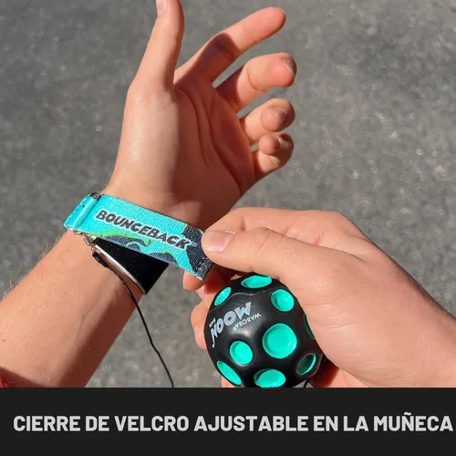 Miniatura 7 de Waboba Bola de Retorno Bounceback Negra y Azul Lunar, Bolas Hiper Rebote, Rebote Extremo y Diversión, Bola de Rebote Super Alto para Juegos Activos