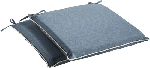 Sorra Home Sunbrella - Cojín para silla con cable (juego de 2) – Resistente a la decoloración y al agua, cojín de asiento para exteriores e