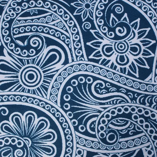 Miniatura 5 de DII Paisley - Colección de mesas para exteriores, resistente al agua, mantel, 60 pulgadas (redonda), color azul
