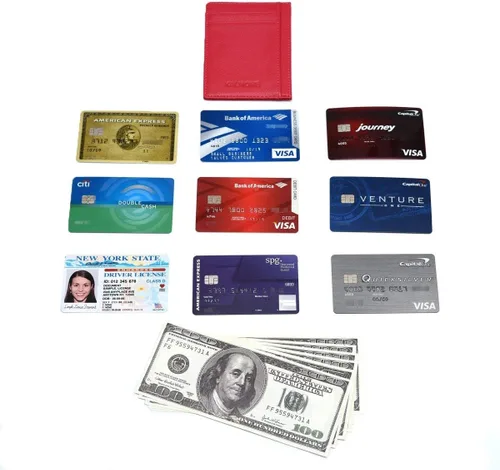 Miniatura 7 de KALMORE Women's Credit Card Holder Leather Slim Minimalist Wallet