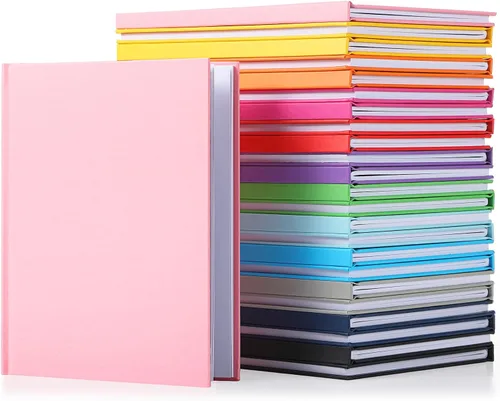 Miniatura 8 de Ireer 24 cuadernos coloridos de tapa dura en blanco a granel para niños para escribir libros en blanco para diario, bocetos, escritura, suministros