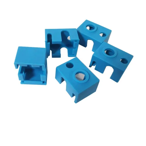 5X alta precisión 3D calentador bloque calentador cubierta silicona calcetines de protección térmica compatibles con V6 PT100 bloque calefactado