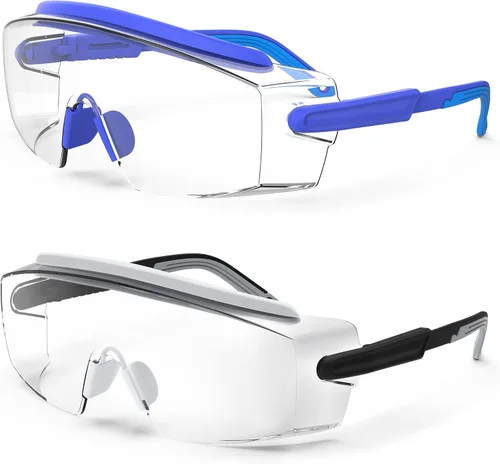 Miniatura 23 de Gafas de seguridad antivaho Gafas de seguridad sobre gafas protectoras con lentes antiarañazos ajustables Negro