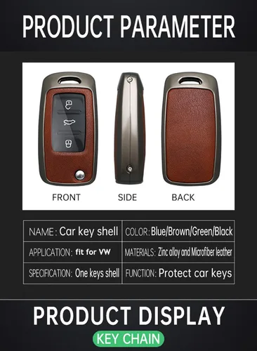 Miniatura 4 de ontto Funda para llavero de automóvil de protección completa, compatible con Volkswagen Jetta Tiguan Passat Polo Beetle Golf GTI/R/MK6 5 Santan