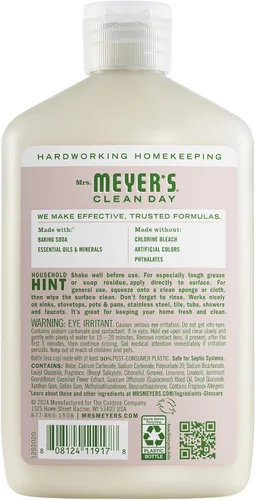 Miniatura 2 de MRS. MEYER'S CLEAN DAY Limpiador en crema de bicarbonato de sodio, corta la grasa, pulido sin arañazos, flor de manzano, 16 Fl Oz, paquete de 1