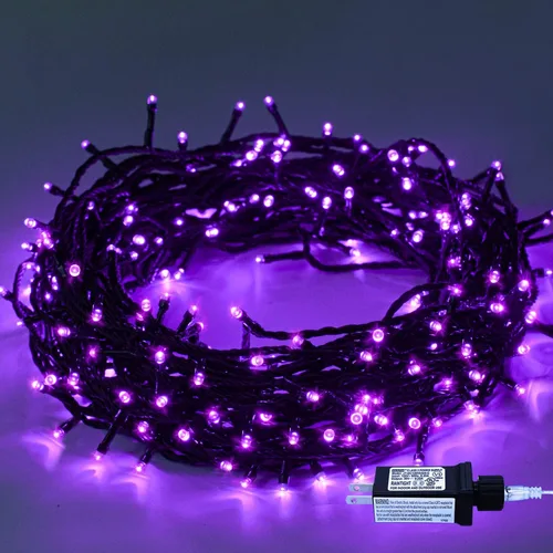 Miniatura 9 de Cadena de luces de Navidad para interiores – 220 LED de 82 ft, 8 modos de memoria, enchufe de extremo a extremo, impermeable decorativo para Azul