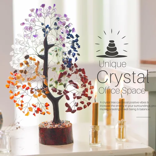 Miniatura 5 de Árbol de 7 Chakras, Cristales y Piedras Curativas, Árbol de la Vida de Chakra Árbol de Cristal para Energía Positiva, Regalos de Cumpleaños