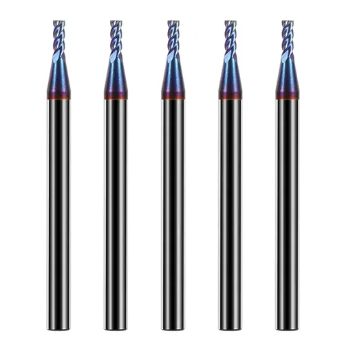 Miniatura 8 de Juego de fresas de extremo cuadrado de carburo sólido de 1/2 "65HRC extralarga de 4 pulgadas, cortador de fresado CNC de 4 flautas para acero