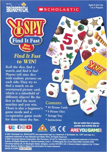 Miniatura 8 de Briarpatch I SPY Find It Fast Game - un juego inmersivo de I SPY para mayores de 6 años Acción rápida con dados, acertijos, coordinación mano-ojo