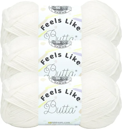 Miniatura 23 de Lion Brand Yarn - Hilo Feels Like Butta, hilo aterciopelado suave para tejer y hacer ganchillo, paquete de 1, Negro