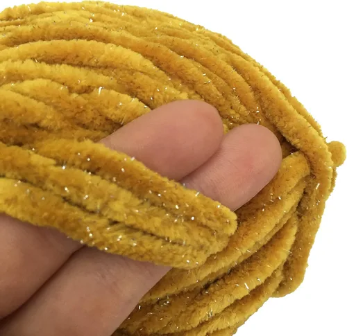 Miniatura 2 de Troyarn Velvet Star (Paquete de 3 Madejas) - Ovillo de felpilla con purpurina plateada para manta de bebé, hilo amigurumi, para ganchillo y tejer
