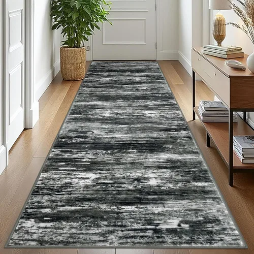 Miniatura 133 de KOZYFLY – Alfombra de pasillo moderna y lavable de diseño abstracto verde, 2 x 5 pies, antideslizante, suave y de pelo corto, ideal para cocina