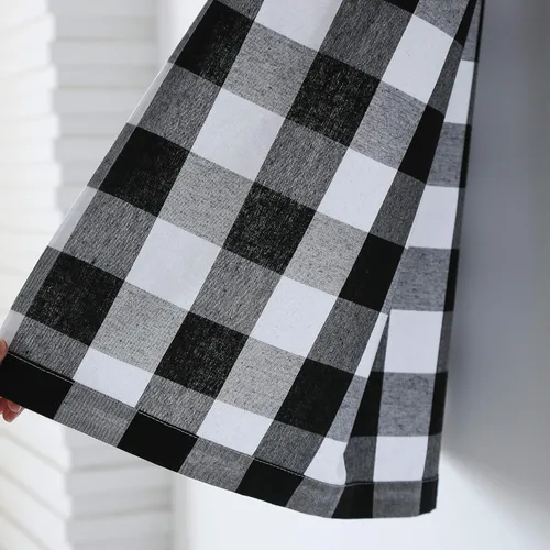 Miniatura 12 de Cenefas de cortina para ventana de 16 pulgadas de largo, 2 paneles de cuadros búfalo, cortinas pequeñas con bolsillo para barra, estilo clásico