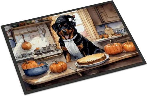 Miniatura 103 de Caroline's Treasures DAC1720MAT Affenpinscher - Tapete de otoño para cocina, con calabazas, 18 x 27 pulgadas, tapete para puerta delantera