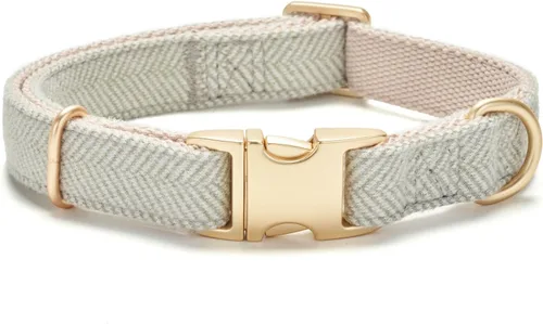 Miniatura 29 de Collar de algodón suave para perro con hebilla de metal, ajustable, resistente, cómodo, collares de pana para perros pequeños, medianos y grandes