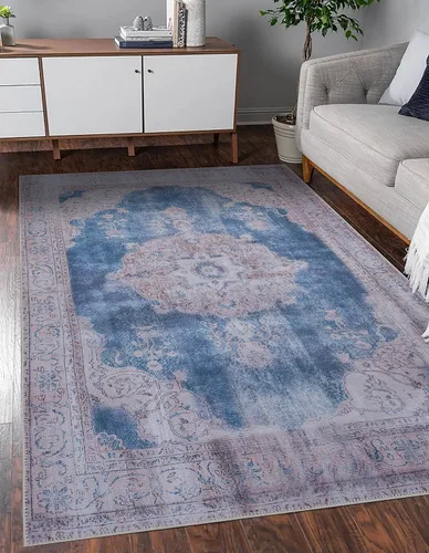 Miniatura 191 de GLN Rugs Traditional Collection - Alfombra de felpilla lavable a máquina, tradicional lavable, antideslizante, alfombra de felpilla de pelo corto