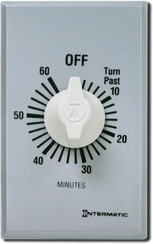 Intermatic SW60MK - Temporizador de resorte de 60 minutos, control de ahorro de energía para luces LED/CFL, uso versátil para ventiladores, motores,