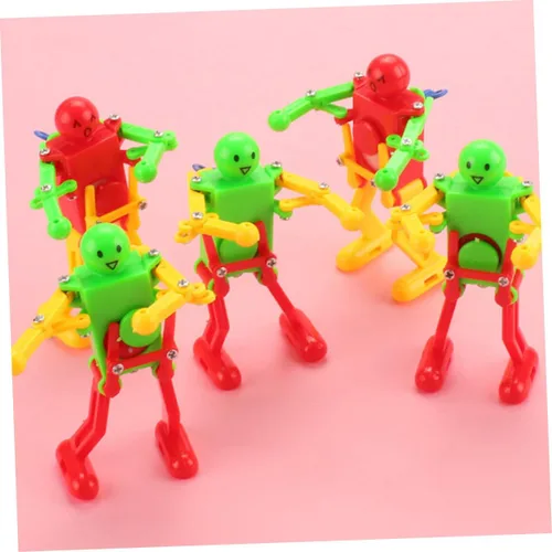 Miniatura 5 de 4 piezas de robot de baile de cuerda para adultos, diseño mecánico y material seguro, diversión portátil para juego en interiores y exteriores
