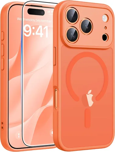 Miniatura 100 de FNTCASE Funda para iPhone 13 Pro: Fundas magnéticas translúcidas mate delgadas con protector de pantalla de vidrio templado