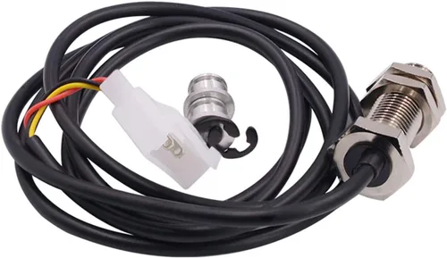 Miniatura 5 de 12V motocicleta reemplazo LCD luz digital velocímetro tacómetro odómetro nivel digital temperatura combustible medidor aceite 12RPM (negro)