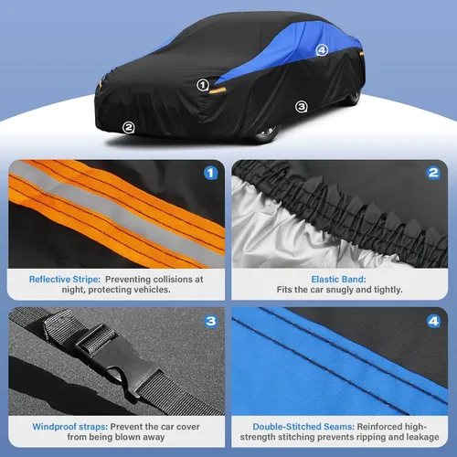 Miniatura 3 de GUNHYI - Funda para auto Toyota Custom Fit Toyota 86/GR86 impermeable para todo tipo de clima, cubierta exterior ligera para automóviles al aire