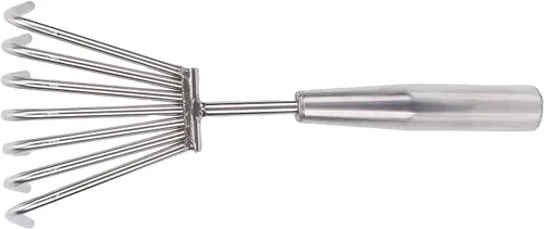 Miniatura 8 de Keenso Hand Rake, Stainless Steel Durable Garden Cultivator, 7 Tines for Weeding and Loosening Soil in Gardens and Beaches