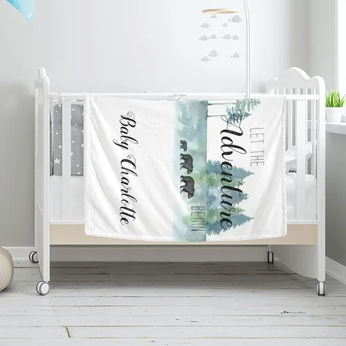 Miniatura 2 de Manta de bebé personalizada para niños y niñas, manta de bebé personalizada con nombre, regalos personalizados para baby shower, mantas recibidoras