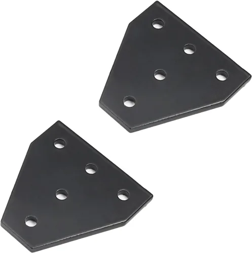Aicosineg Placa de unión exterior de aleación de aluminio en forma de T de 2.36 x 2.36 x 0.16 pulgadas (largo x ancho x alto) con herrajes de