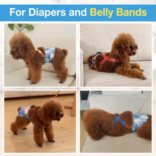 Miniatura 7 de Pet Soft Tirantes para Perros 2 Piezas Tirantes para Pañales de Perras Sujetador de Pañales Tirante para Falda de Perrito, Vestido, Pañales