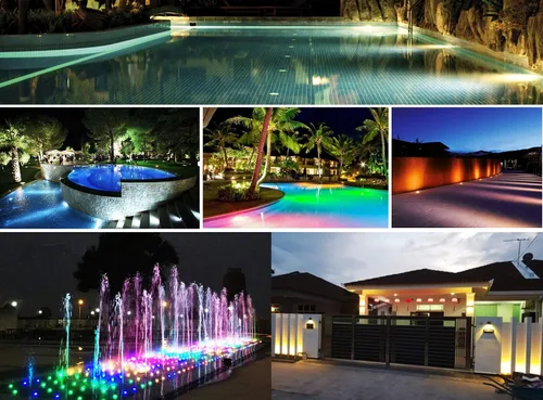 Miniatura 4 de Luces LED subacuáticas para piscina, 3 W, 12 V-24 V CC, IP68 impermeable, aluminio de acero inoxidable, lámpara para piscinas enterradas, estanques