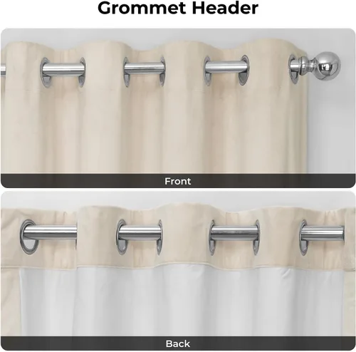 Miniatura 5 de Half Price Drapes VPCH-110602-84-GRBO cortinas oscurecedoras de ojales terciopelo