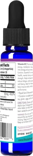 Miniatura 4 de Life Solutions Gotero de vitamina B1 de 2 onzas, suplemento de tiamina B1, vitaminas B1 esenciales para aumentar la energía y apoyar el sistema