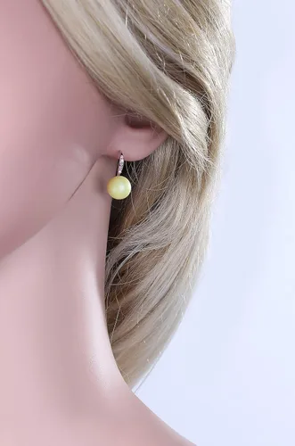 Miniatura 3 de Aretes colgantes hechos con perlas de cristal de Swarovski, regalos para mujer, multicolor, tono plateado