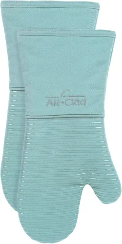 Miniatura 23 de All Clad Manopla de Horno de Silicona: Resistente al Calor hasta 500 Grados - 100% Algodón y Silicona, Manopla de Horno de 14"x7" para Cocina y Chili