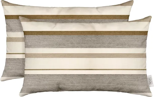 Miniatura 66 de RSH DECOR: Sunbrella - Juego de 4 almohadas lumbares, 20 x 12 pulgadas, tela de rendimiento resistente al agua y a la decoloración, fundas