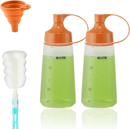 Miniatura 11 de Botellas de chorro para condimentos para salsas de plástico – (2 piezas, 6 onzas) botellas de ketchup con parte superior para pintar líquidos