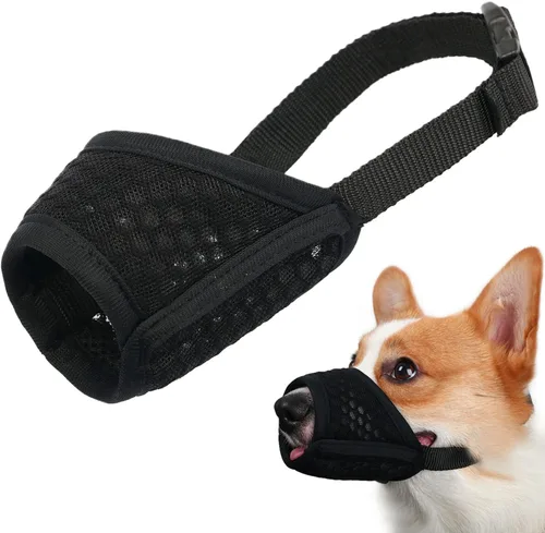 Miniatura 9 de Mayerzon Bozal para perro, bozal de malla suave para cachorros, para perros pequeños, medianos y grandes, chihuahua, caniches, beagle, perro