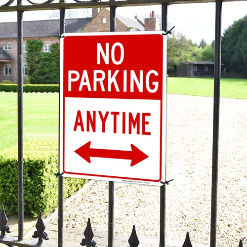 Miniatura 8 de SIGO SIGNS señal con la leyenda "No Parking Anytime", grande 10 x 14 pulgadas, de aluminio, para uso interior o exterior