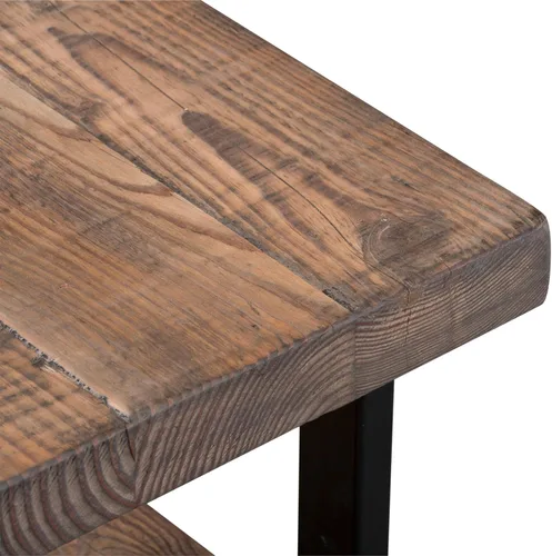 Miniatura 11 de Alaterre Furniture - Mesa auxiliar de 3 niveles de madera maciza Pomona con estantes de almacenamiento – Mesa lateral o mesita de noche rústica