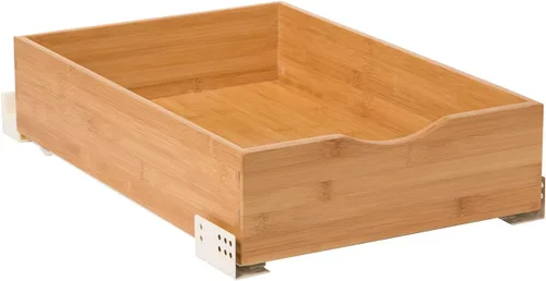 Miniatura 5 de Knape & Vogt RS-WMUB-14-4-AS 5 pulgadas de alto x 14.88 pulgadas de ancho 22 pulgadas de profundidad Caja de cajón de madera extraíble organizador