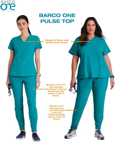 Miniatura 6 de Barco ONE - Top de 5 bolsillos con cuello en V para mujer, elástico en 4 direcciones