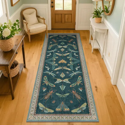 Miniatura 139 de Hazo Haus Alfombra de Baño Bohemia Lavable 2x3, Alfombras Pequeñas para Cocina, Tocador, Puerta Principal Entrada Interior, Antideslizante Pelo Bajo