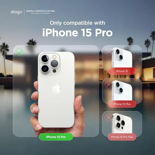 Miniatura 2 de elago Compatible con Funda para iPhone 15 Pro, Funda de Silicona Líquida, Cubierta Protectora de Cuerpo Completo, Resistente a Golpes, Funda Delgada