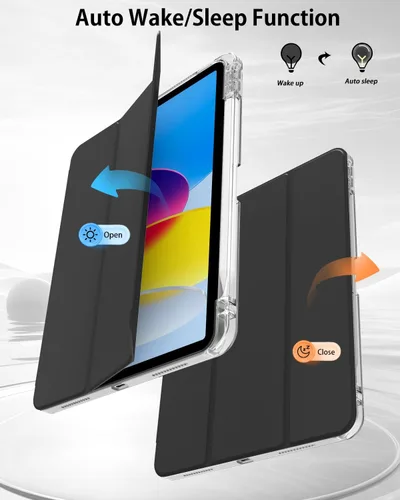 Miniatura 4 de Compatible con iPad (A16) de 11ª generación de 11 pulgadas 2025, funda para iPad de 10.9 pulgadas 2022, parte trasera transparente y cubierta