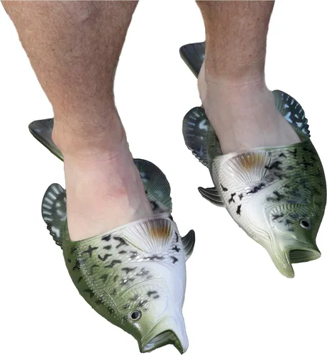 Miniatura 3 de Rivers Edge Products Crappie Fish Sandalias, plantilla contorneada antideslizante, grande