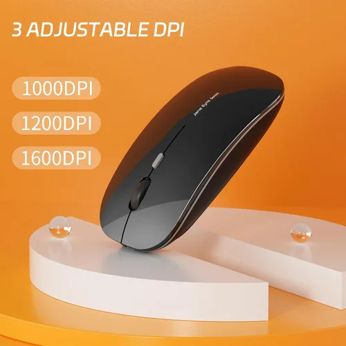 Miniatura 4 de Uciefy Q5 - Ratón inalámbrico recargable delgado, 2.4G, portátil, óptico, silencioso, ultrafino, ratón inalámbrico para computadora con receptor USB
