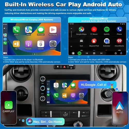 Miniatura 3 de Actualización de radio para Ford F150 2004-2008, F250 2006-2016, Ford E150/E250/E350 2009-2014, Expedition 2007-2014, Explorer Escape 7 pulgadas